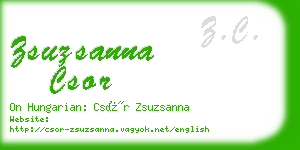 zsuzsanna csor business card